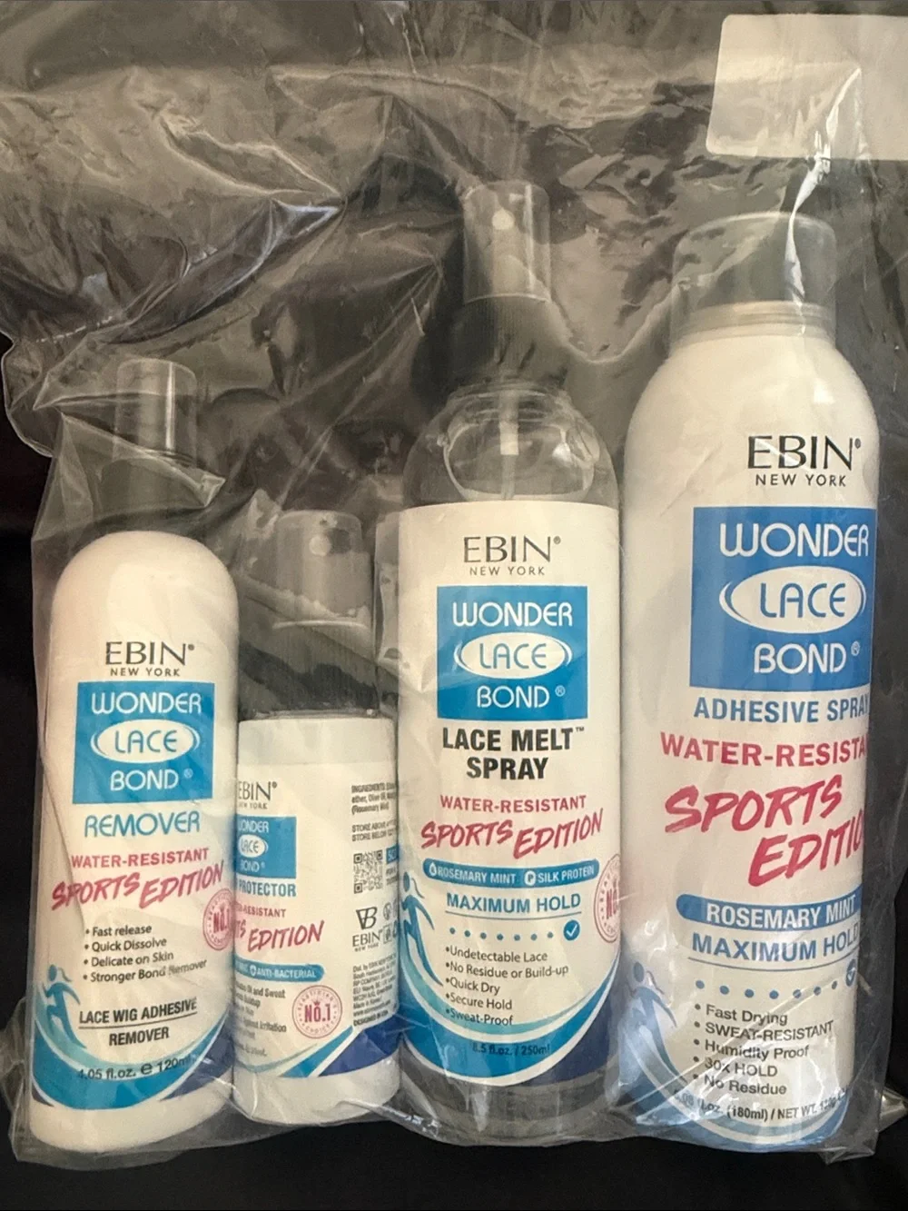 Wonder Lace Bond Sports Edition - White/Blue Adhesive & Remover Kit